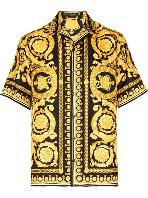 versace barocco print shirt